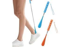 AONAYO 2 calzadores, calzadores, calzadores, calzados, largos, de plástico, extensibles, 30 – 71 cm, calzador de acero inoxidable, ajustable, pequeño y largo, adecuado para hombres, mujeres, personas mayores