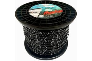 Avalon - Hilo Trenzado de Nylon Universal para Desbrozadora y Cortacésped (3 mm x 210 m) Hilo helicoidal para el desbroce de maleza y vegetación densa