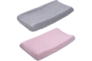 FAMKIT Lot de 2 housses de matelas à langer ultra douces et respirantes pour bébé garçon et fille