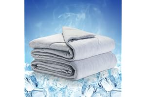 Luxear Edredón de Verano Doble Cara de 200 X 220 cm,Es una Manta de Enfriamiento Automático el Verano Que Contiene Fibra de Enfriamiento ARC-Chill Q-MAX>0.43,HIPO alergénica,Suave y Transpirable,Gris