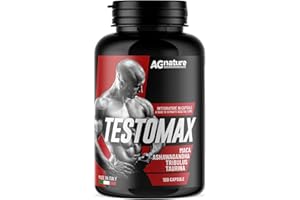 AG nature Testosterone Uomo Aumento Massa Muscolare x Palestra 120 Capsule | Integratore Forte Energizzante con Maca Peruviana, Magnesio, Zinco e Vitamina B6