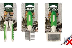 Mani-Ko Ferret Mouse Healthcare & Grooming Set for Rodents Small Animal Pet Chinchilla Hamster Rabbit Animal BRUSH + COMB + NAIL CLIPPERS