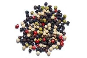 SHOPHERBSSPICES Whole Mixed Dried Peppercorns Pepper in 5 Colours Black White Pink Green Pimento (50g)