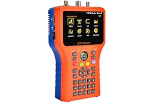 GT MEDIA GT MDEIA V8 FIDNER Pro Buscador de Satélites TDT Localizadores de satélites Digital Sat Finder Meter Medidor de Señal de Satélite Parabolica HD DVB-S2X/S2/S/T2/T/C, 4.3" LCD