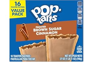 POP TARTS Kellogg's Pop-Tarts Frosted Brown Sugar Cinnamon - Toaster Pastries Breakfast for Kids, Value Pack (16 Count)