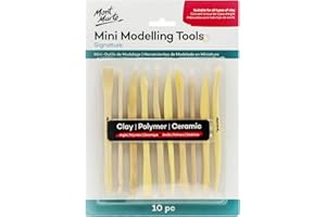 Mont Marte Juego de 10 piezas de herramientas de modelado de arcilla, 10 piezas de doble extremo, 20 herramientas de modelado de arcilla, adecuado para cortar, tallar y alisar arcilla