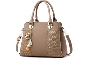 KEEPOP Women Purses Satchel Handbags Ladies Designer Top Handle Tote Bag PU Leather Bag