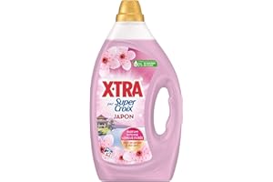 SUPERCROIX X-Tra par Super Croix -Lessive Liquide - Japon - Fleurs de Cerisier & Thé Vert - Moment Evasion - Experience Sensorielle - Parfum Intense - Longue Durée - Efficace dès 20°C - 42 Lavages
