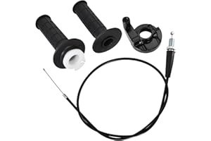 Disnace Empuñaduras de Motocicleta 7/8" 22 mm Puños Empuñadura del Acelerador con Cable, Empuñaduras de Manillar de Motocicleta Universales Reemplazo para 50-250cc Scooter ATV Pit Bike Dirtbike