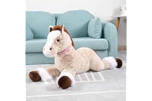 MorisMos Caballo de Peluche Regalo de cumpleaños para niños Almohada para Dormir (90cm)