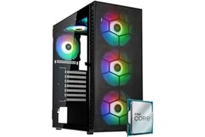 EMCA4 Computer Gaming PC Assemblato Fisso Ryzen 5 4500 - RTX 3050 8GB - M.2 1TB nvme - Ram 32GB DDR4 3200Mhz - ARGB - Windows 11 - B450M PRO4