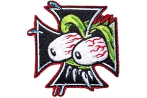 hotrodspirit - Parche Cruz de Malta y ojo de rata Fink parche Hotrod Kustom