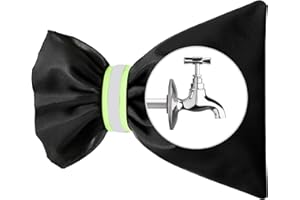 Keplin Outdoor Tap Cover with Reflective Strip – Frost Protection for Winter, Waterproof 210D Oxford Insulated Jacket with Cotton Padding, Fits Most Standard Garden Taps, 22x16cm Black, 1 Pack
