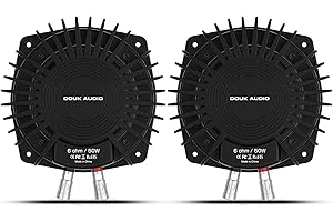 Douk Audio BS-1 Bass Shaker: 50W Hochleistungs Buttkicker – Taktiler Wandler – Subwoofer Tieftöne für Heimkino, Car Audio und Gaming Stuhl Vibrationsimmersion (1 Paar)