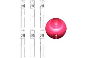 LEDWEKEI (rosso 160 gradi) 120pcs 3 mm Bi-pin LED Light Emitting Diode, lampada LED ad alta luminosità, potente lampadina componenti elettronici