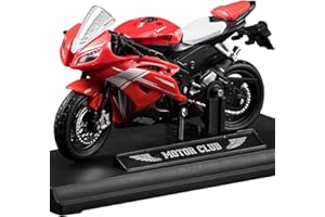 Danbghyuo Legierungs Motorradspielzeug Motorradmodelle, Legierung Motorrad, Modell für Freunde und Kinder, für Geburtstagsparty-Geschenk (Rot)