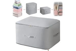BAGALQIO Ultra Space Saving Self Compression Organizer, Clothes Storage Bag Compression Storage Bags, 2024 New Ultra Space Saving Storage Tote for down Jacket for duvet (Grey,54 * 42 * 60cm)