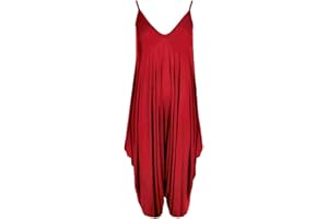 WearAll - Femmes Lagenlook Lacets Harem Combinaison Robe Cami Salopette Gilet Haut - Hauts - Femmes - Tailles 36-44