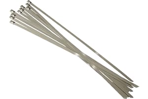 AERZETIX: 7.9mm x 400mm 40cm 10 Colliers de Serrage en métal Acier Inoxydable - C17073