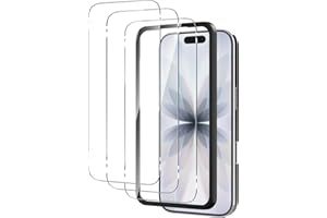 Aiziki [3 sztuki folii ochronnej ze szkła pancernego z łatwym w instalacji narzędziem, niełamliwe TOP 9H ochronne szkło pancerne dla iPhone 17 HD folia ochronna na wyświetlacz]