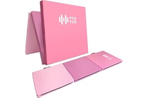 You vs You Gym Mat, Thick Tri-Folding Gym 5cm Thick Foldable Exercise Gymnastic, Non-Slip Crash Mat, Stretching, Sweat Proof & Easy Clean, Fold for Easy Store & Carry, 183cm x 5cm