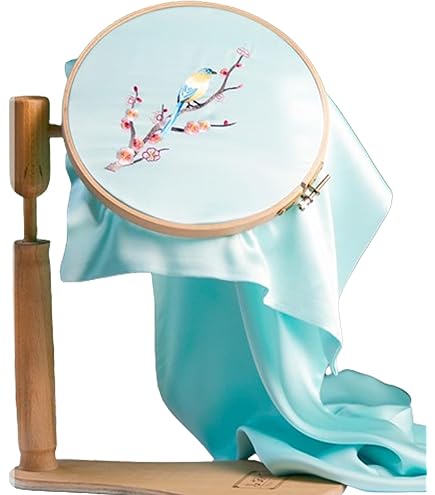 OLYCRAFT 6-tlg Stickrahmen Ständer - Kiefernholz Staffeleien Für Stickereien & Handyhalter