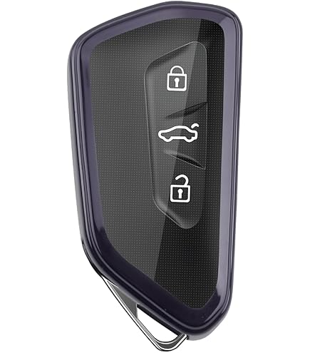 FOAMO Custodia Per Chiave Auto In TPU: Compatibile Con VW Passat B8, Skoda Superb, SEAT (Bianco)