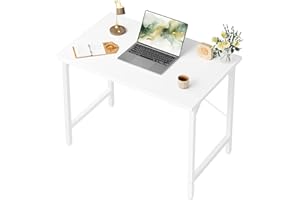 BEXEVUE Escritorio de ordenador 80 x 40 cm, mesa de oficina para estudio y dormitorio, diseño industrial, estructura de metal y madera