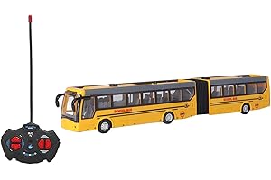 Cosiki Ferngesteuerter Bus, entwickeln Sie ein fantastisches RC Schulbus-Spielzeug für das tägliche Spiel (gelb)