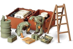 Tamiya TM35180 - Kit di riparazione per serbatoio motore tedesco (-) militare 300035180-1:35 Diorama Repair (2), replica, plastica, artigianato, modellismo, montaggio, non verniciato, multicolore,