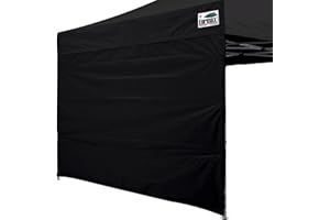 Eurmax USA Instant Canopy SunWall 10x10 Canopy Wall Sidewall for Pop Up Canopy Tent,1 Pack Sidewall Only(Black)