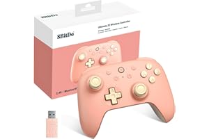 8Bitdo Ultimate 2C Bezprzewodowy Kontroler do Komputerów z Systemem Windows i Android, Częstotliwość Sondowania 1000 Hz, Joysticki Efektem Hali i Wyzwalaczem Halla, Zderzaki L4/R4, Funkcja Turbo Peach
