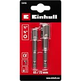 Orijinal Einhell Adapt&ouml;r Seti, 2 Par&ccedil;a, 65/72 mm, 3/8" / 1/2" (Krom Vanadyum, Y&uuml;ksek Aşınma Direnci, E 6.3 Sap) - 49134105
