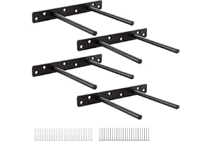 4 stycken hyllkonsoler osynliga 200 mm svävande hyllkonsoler 20 cm dolda hyllkonsoler tunga laster hyllstöd svarta hyllkonsol