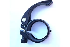 CARBONENMY Abrazadera de sillín con cierre rápido, 40 mm, aluminio, liberación rápida, color negro