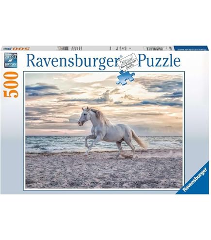 Ulmer Puzzleschmiede - Puzzle cavalli Camargue - Puzzle da 2000 pezzi - Il cavallo bianco in natura in Camargue, Provenza, Francia meridionale