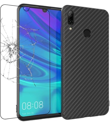 Cover Per Huawei P Smart 2019 + Vetro Temperato – Custodia In Silicone TPU Trasparente, Antiurto, Bordi Rinforzati, Sottile E Antiscivolo, Protezione Schermo 9H Inclusa
