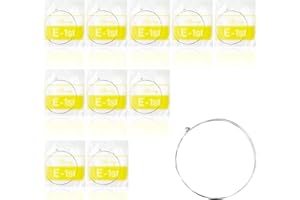 ZALAOR 10 Pack Acoustic Guitar Strings – High E 1st Stainless Steel Replacement Strings – Guitar Strings for Acoustic and Classical Guitars