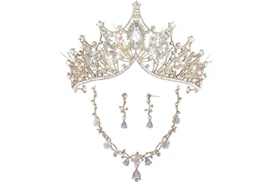 ZOOMA Tiara di cristallo per sposa, principessa, diadema nuziale, per matrimoni, balli di fine anno, feste di compleanno