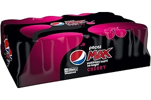 Pepsi Max Cherry, 330ml Can, Pack of 24