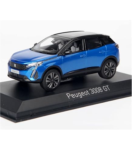 Miniatura Auto Da Collezione Peugeot 208 GT Blu Vertigo 1/43 Norev - Modello In Metallo Con Dettagli Fedeli, 9.5 Cm