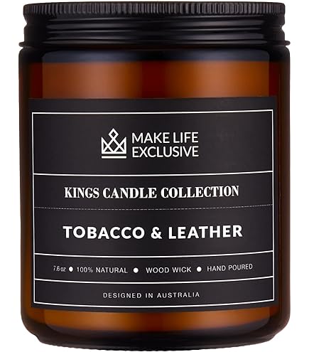 Tuscany Candle Tobacco Leather Scented Jar Candle, 15 oz : Buy Online at Best Price in KSA