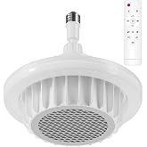 Electric Heater Fan Lamp, 600W Powerful Heating, Remote Control, 3 Different Colors Lighting, Standard E27 Type Sensory Compatible, Za