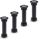 Badem10 Furniture Cabinet Unit Countertop Leg Adjustable 12cm Black Balance Foot (4PCS)