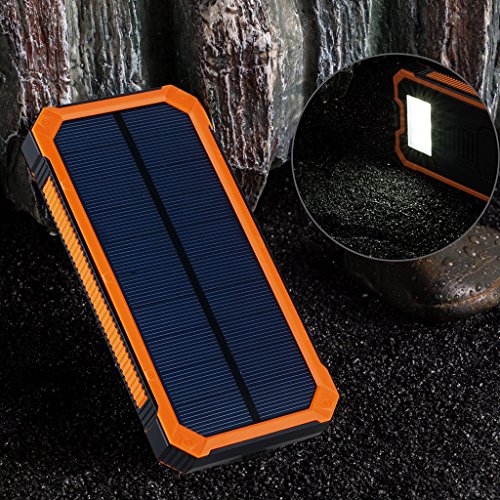 Suaoki - 10000mAh Bater a Externa Cargador Solar PowerBank con Linterna LED Port til cargador con panel solar para Smartphone y tablet reviews Suaoki - 10000mAh Bater a Externa Cargador Solar PowerBank con Linterna LED Port til cargador con panel solar para Smartphone y tablet