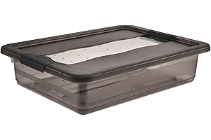 keeeper Aufbewahrungsbox mit Deckel und Schiebeverschluss, 7 l, Transparent, Crystal Grey