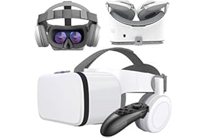 HOORAWWI Casque de réalité virtuelle avec contrôleur et casque pour enfants et adultes, jeux 3D, ensemble de lunettes de réalité virtuelle sans fil universel pour smartphones iOS Android Windows
