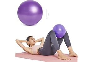 ‎KYYLZ KYYLZ Gymnastikball Kleiner Pilates Ball 17-25cm Soft Yoga Ball Kleine Übung Ball mit Aufblasbarem Strohhalm,Anti-Burst-Übungsball Fitness Ball für Yoga,Pilates,Balance,Physiotherapie,Stretching