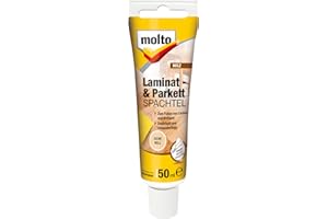 Molto Laminat- und Parkettspachtel, Zum Ausbessern von Löchern und Kratzern in Laminat-und Parkettböden, Eiche hell, 50 ml