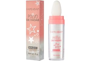 Tebinzi Poudre De Fee Maquillage, 10 G Glitter Highlighter Stylo Makeup, Bâton De Poudre De Surbrillance, Bâton De Poudre De Paillettes pour Le Corps, Brillant pour Le Corps Et Le Visage Blanc